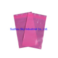 Pink Printed Logo Zipper PE Bags